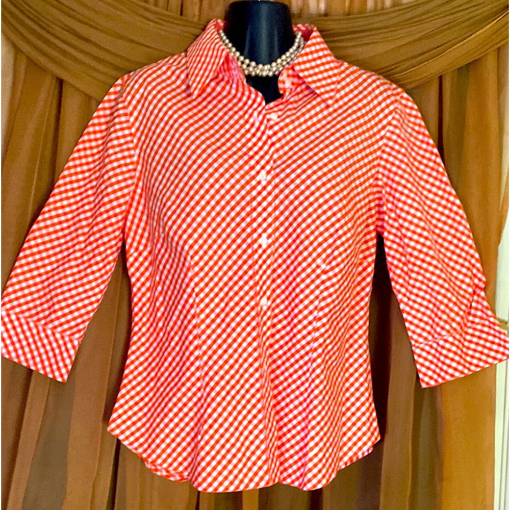 J. McLAUGHlIN Checkered Button-Up Shirt-Size 10